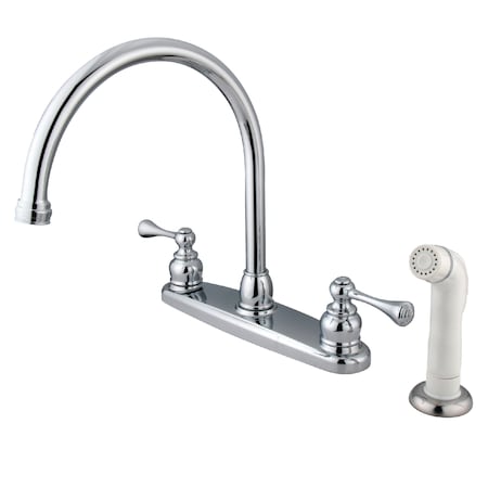 Kingston Brass 8" Centerset Kitchen Faucet, Chrome KB721BL